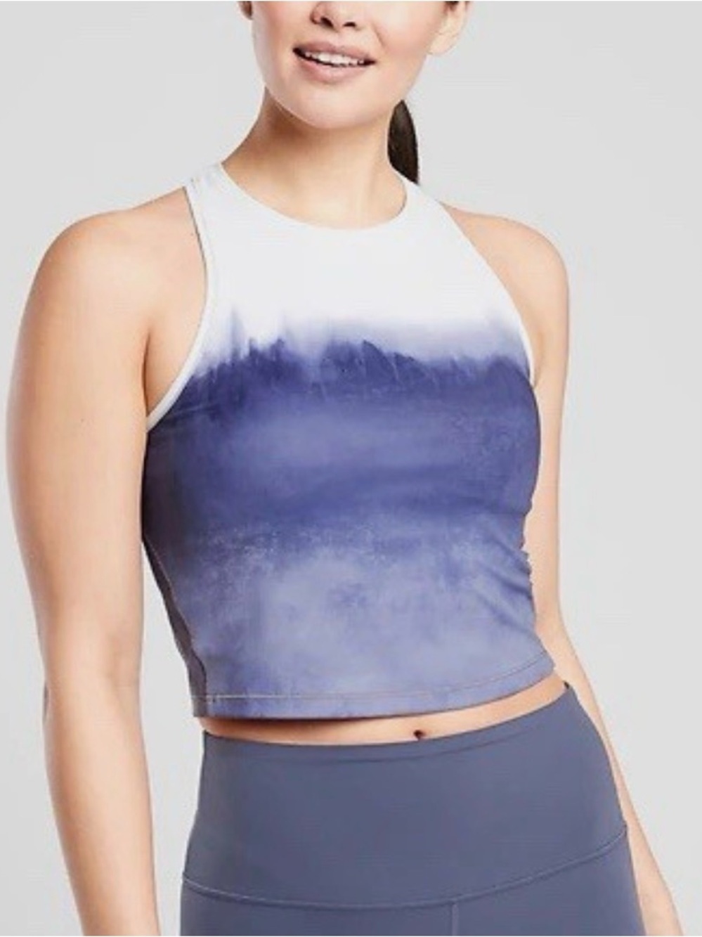 Athleta White to Navy Ombre Performance Tank - Picture 4 of 5